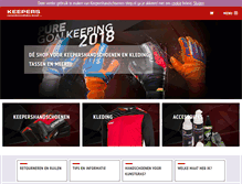 Tablet Screenshot of keepershandschoenen-shop.nl